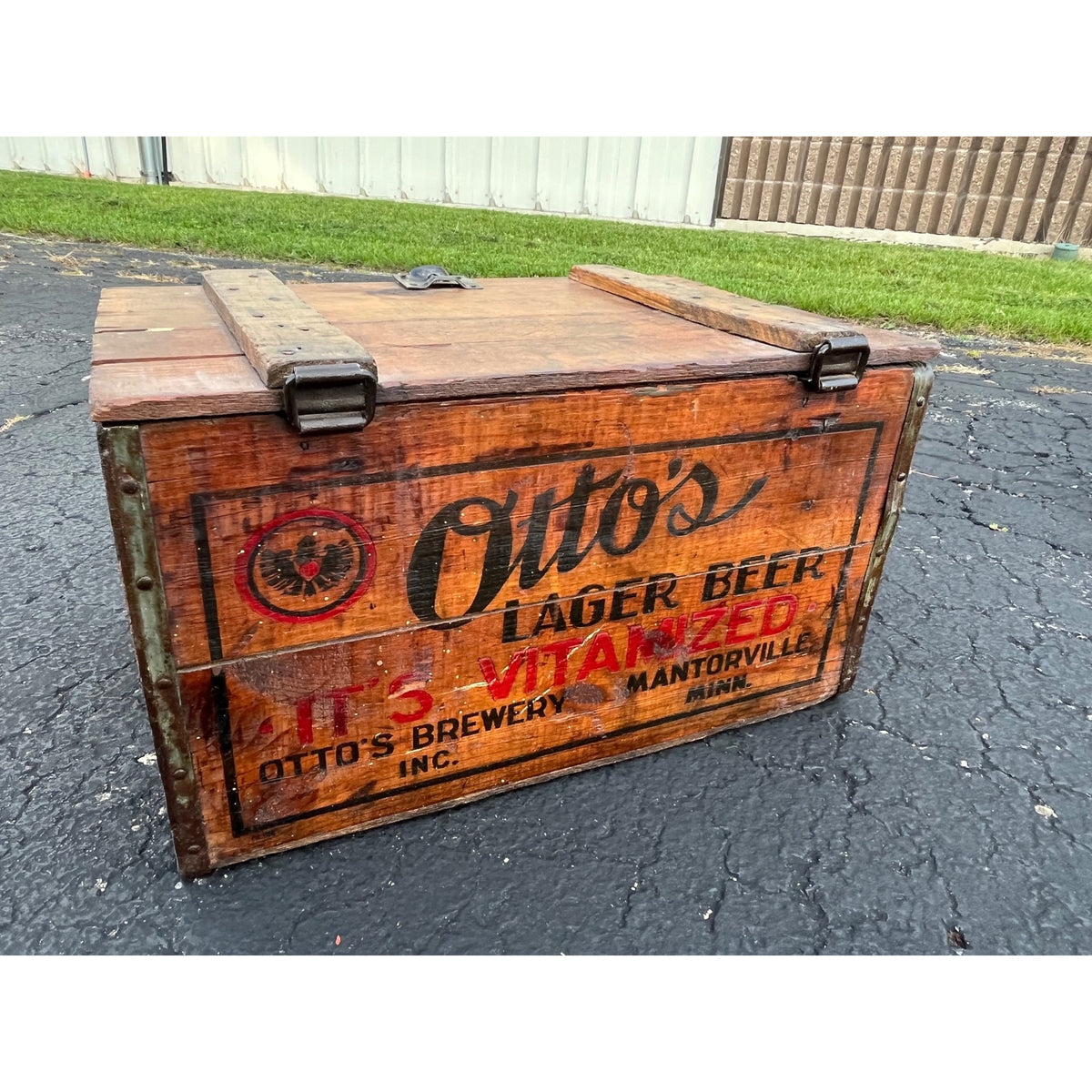 RARE 1930's Otto's Brewery Wood Beer Crate Mantorville Minnesota MN Minn.