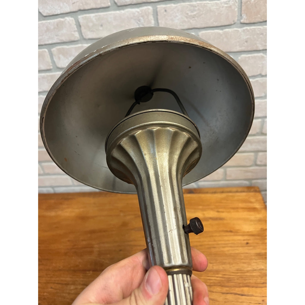 Vintage Scottie Dog Lamp Art Deco Metal Mushroom Desk Lamp Atomic Metal