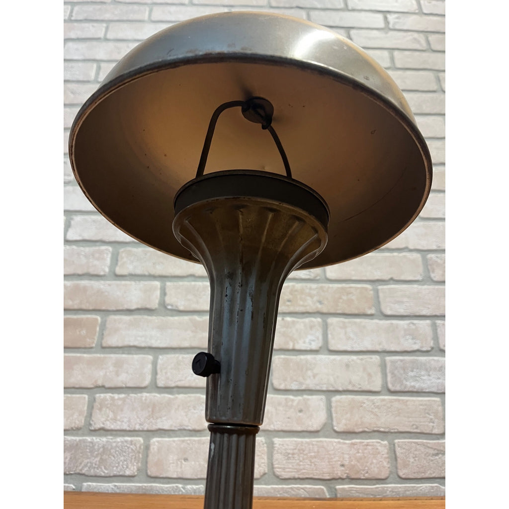 Vintage Scottie Dog Lamp Art Deco Metal Mushroom Desk Lamp Atomic Metal