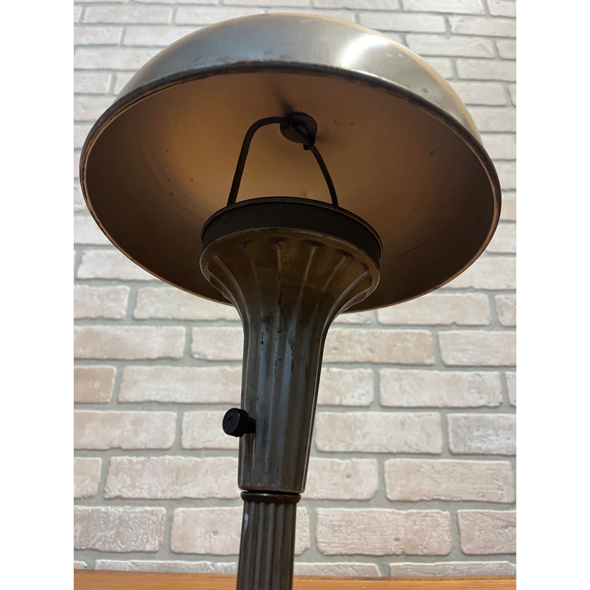 Vintage Scottie Dog Lamp Art Deco Metal Mushroom Desk Lamp Atomic Metal
