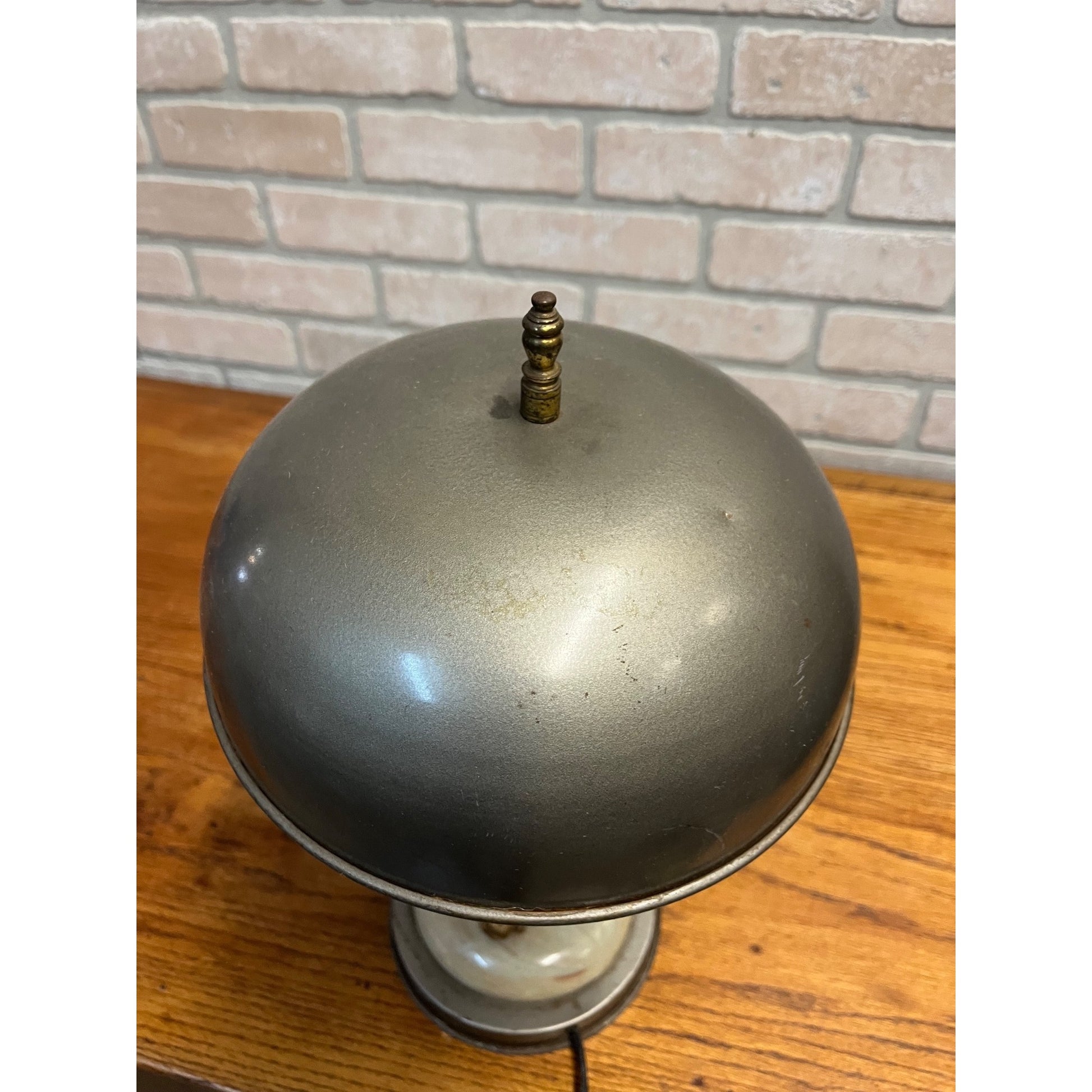 Vintage Scottie Dog Lamp Art Deco Metal Mushroom Desk Lamp Atomic Metal