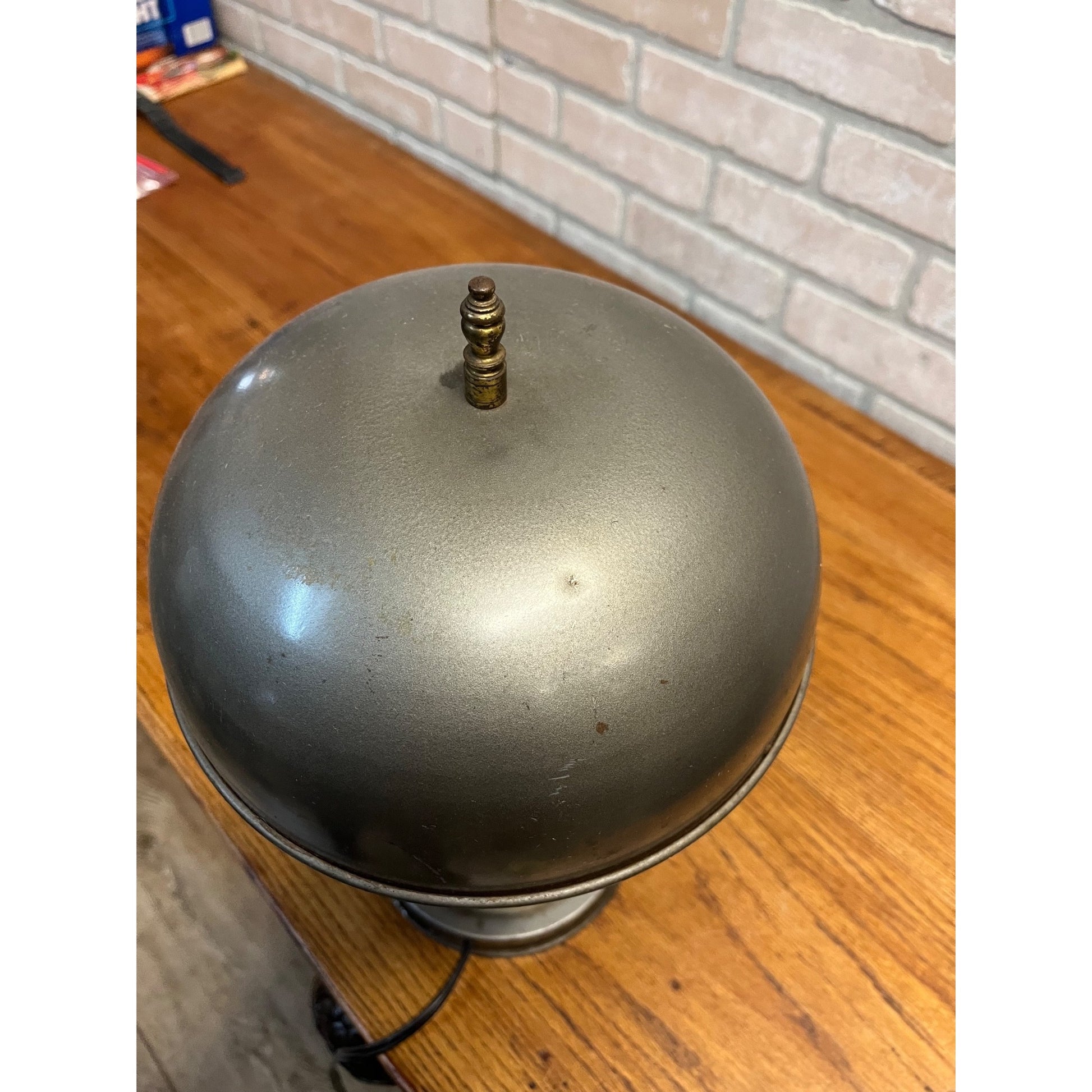 Vintage Scottie Dog Lamp Art Deco Metal Mushroom Desk Lamp Atomic Metal