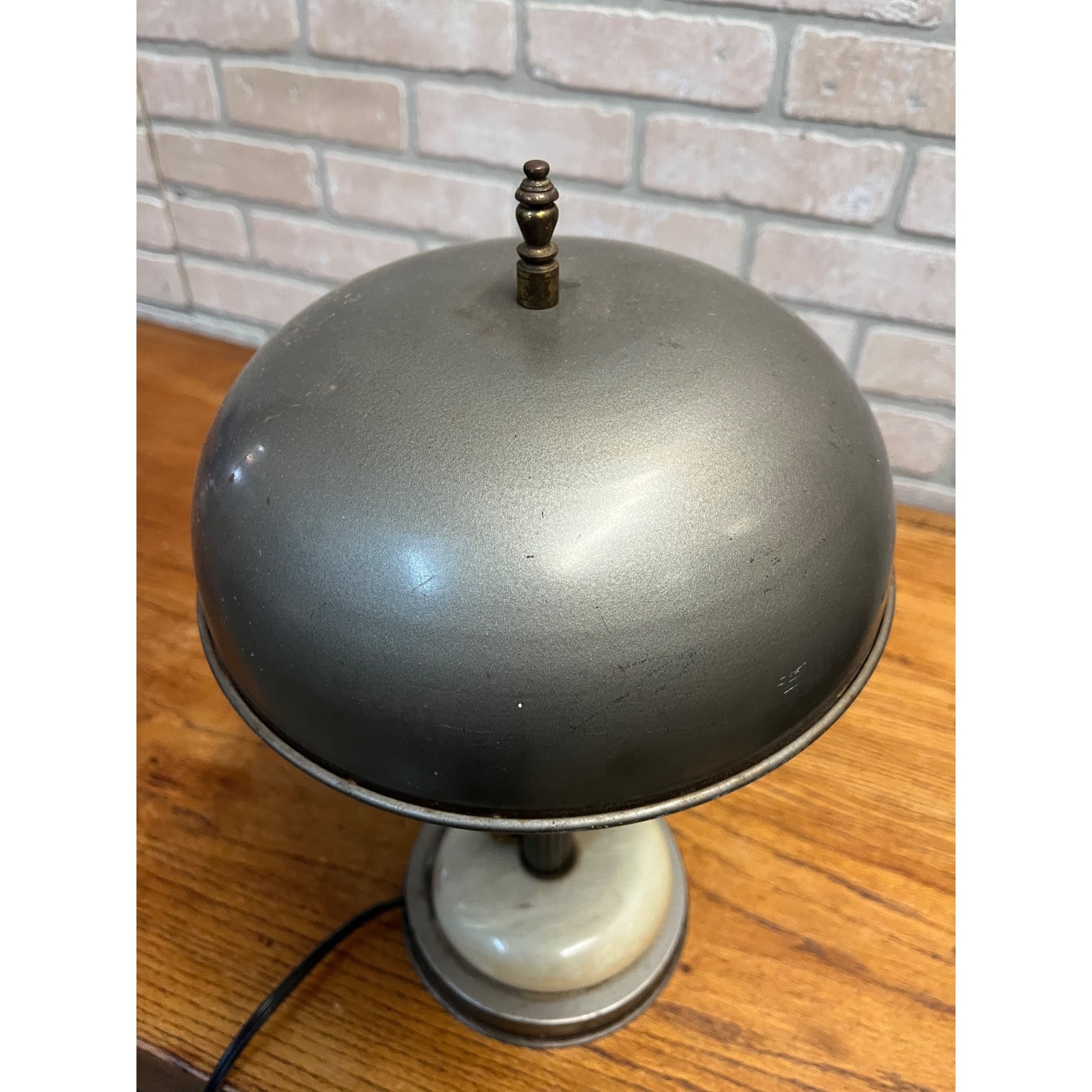 Vintage Scottie Dog Lamp Art Deco Metal Mushroom Desk Lamp Atomic Metal
