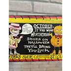 RARE Vintage Halloween Postcard Weather Bird Peters Shoe Co. Advertising