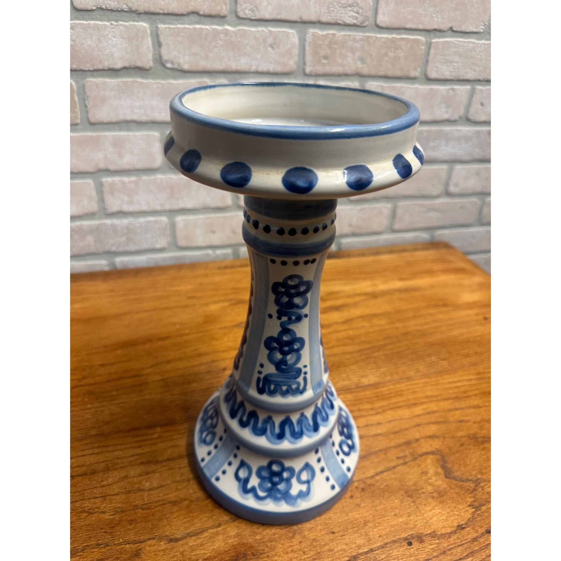M. A. Hadley Tall Five Candlestick Holder Signed Rare 2pc