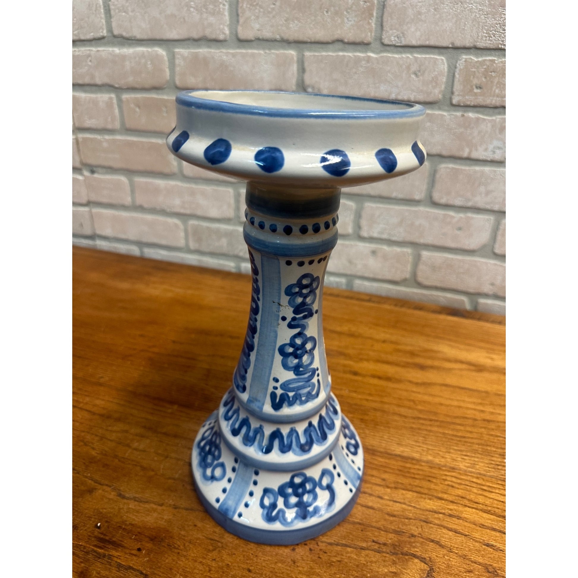 M. A. Hadley Tall Five Candlestick Holder Signed Rare 2pc