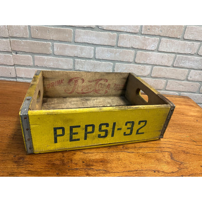 Vintage Wooden Soda Crate Pepsi-Cola-32 Wood Box - Great Condition