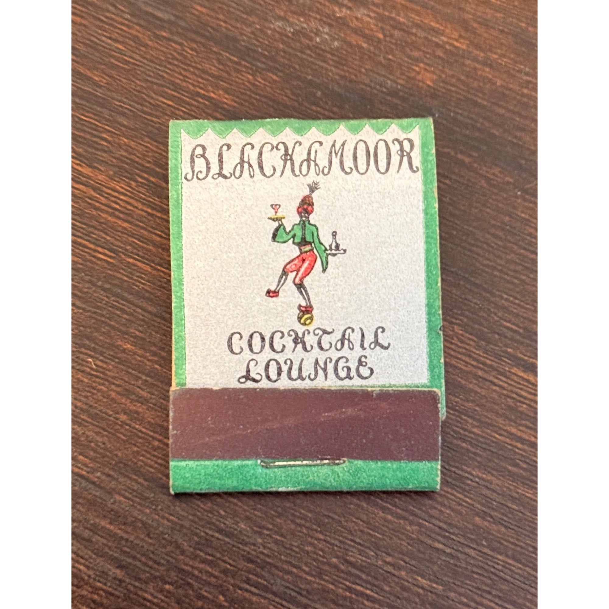 Vintage  Blackamoor Cocktail Lounge Hotel Wisconsin WI Unstruck FULL Matchbook
