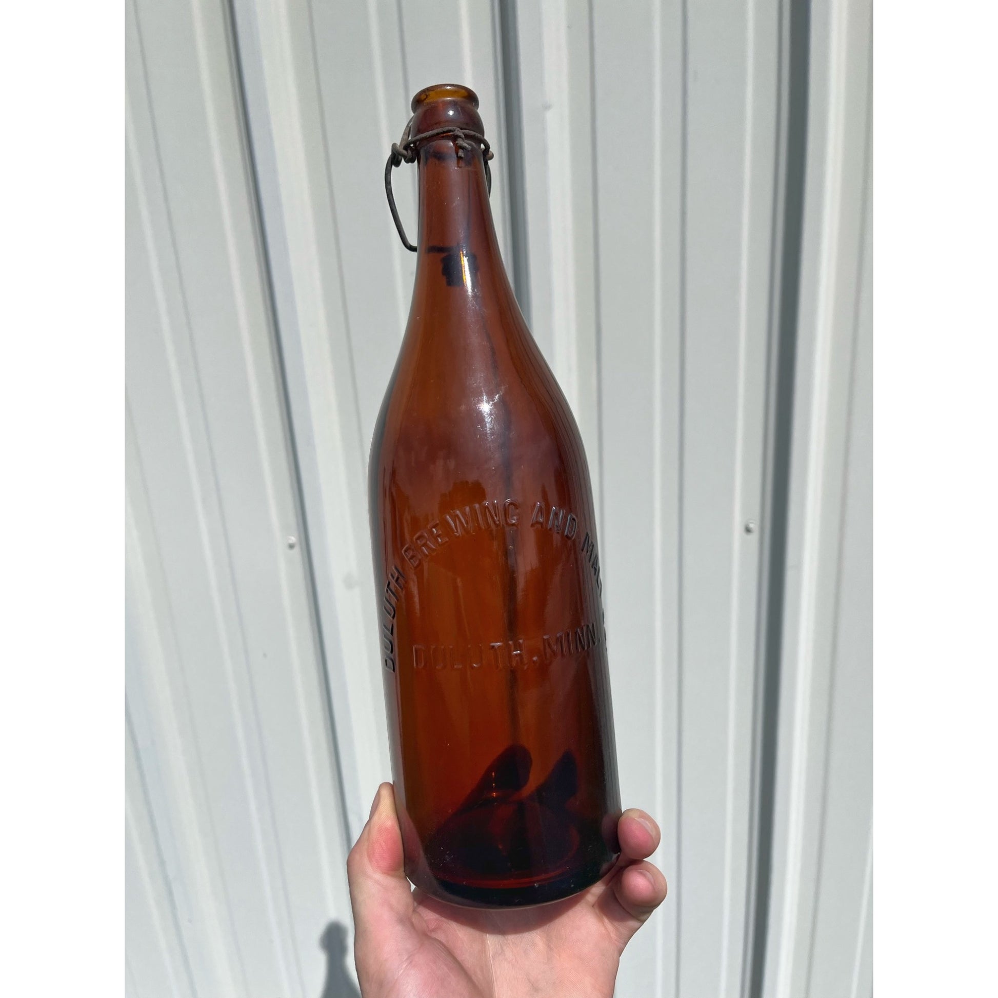 RARE Pre-Pro Duluth Brewing Co. Minnesota Crown Top Amber Beer Bottle MN Minn