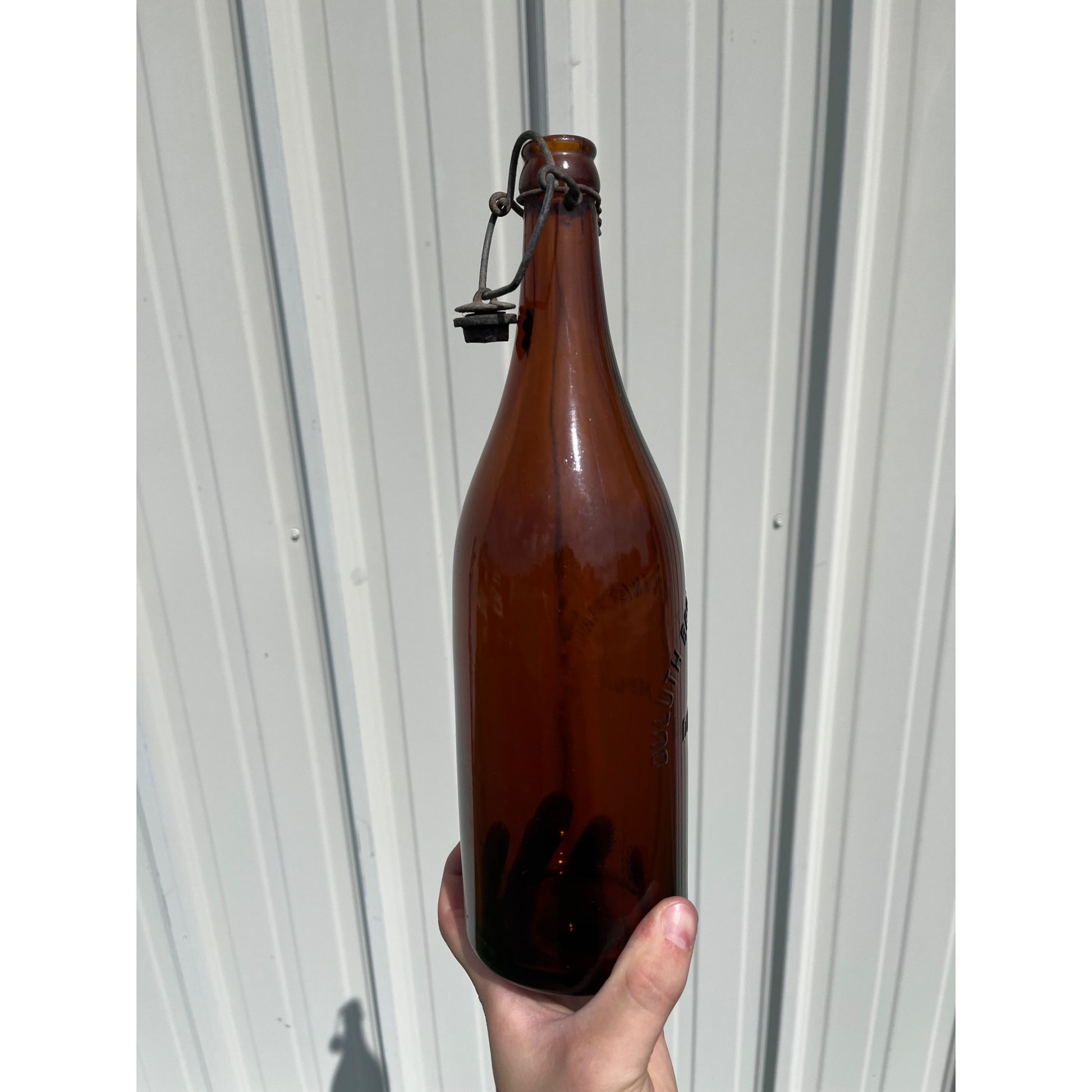 RARE Pre-Pro Duluth Brewing Co. Minnesota Crown Top Amber Beer Bottle MN Minn