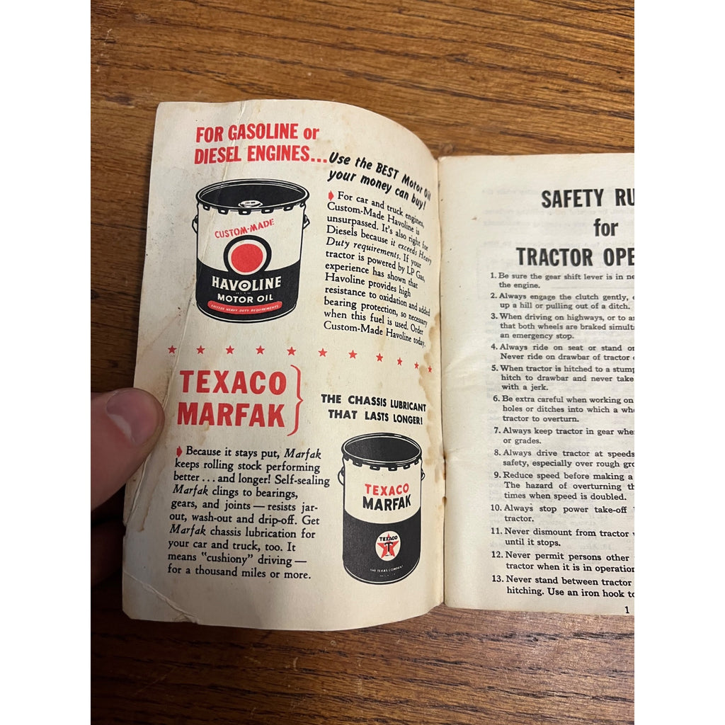 Vintage Advertising Premium TEXACO Farm Notebook Manual Useful Facts Gas Truck