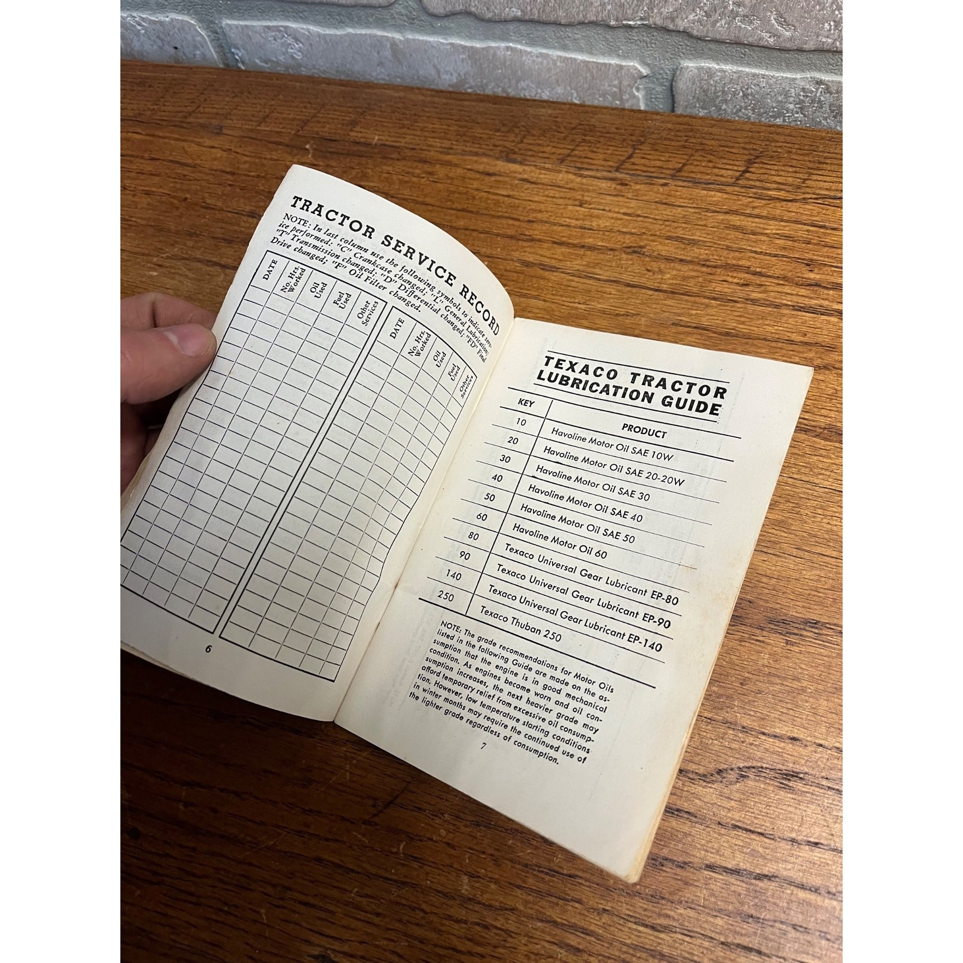 Vintage Advertising Premium TEXACO Farm Notebook Manual Useful Facts Gas Truck