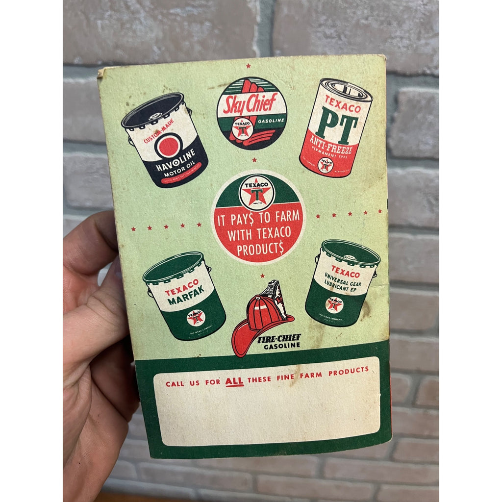 Vintage Advertising Premium TEXACO Farm Notebook Manual Useful Facts Gas Truck
