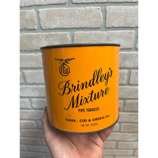 Vintage Brindley's Mixture Pipe Tobacco Tin Faber, Coe & Gregg, Inc. Empty