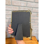 Vintage Art Nouveau Easel Mirror Picture Frame Metal 1940s-1950s