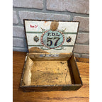 Vintage BPOE Elks Club Lodge No. 57 Fond du Lac Wis WI Cigar Box Wooden