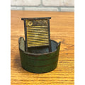 Antique 1880s J.E. Stevens Cast Iron MiniatureWash Board & Tub Dollhouse Toys