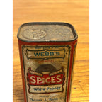 Vintage Spice Tin Thomas J. Webb Chicago IL. Advertising Webb's White Pepper
