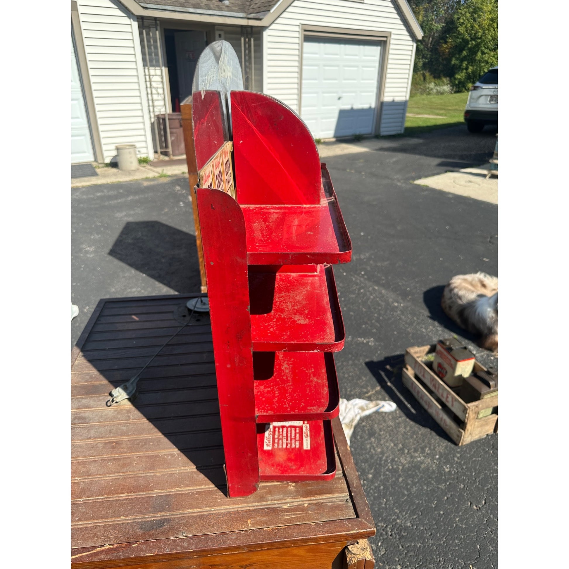 Vintage Kellogg's Cereal Corn Flakes Advertising Store Display Shelf Rack