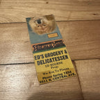 Vintage Eds Grocery Delicatessen Bourne Advertising Matchbook Chicago