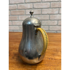 Vintage Mid Century Royal Holland Pewter KMD TIEL Tea Pot w Wrapped Handle