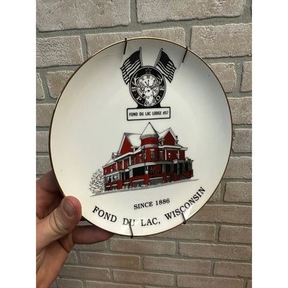 Vintage B.P.O.E Fond du Lac Lodge #57 Wisconsin Elk's Club 7.5" Plate BPOE