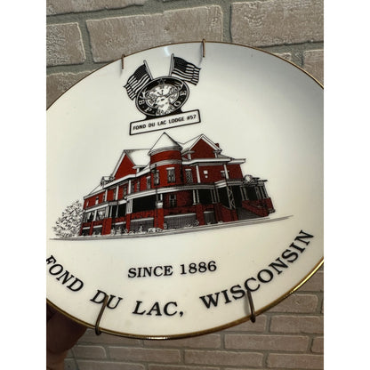 Vintage B.P.O.E Fond du Lac Lodge #57 Wisconsin Elk's Club 7.5" Plate BPOE