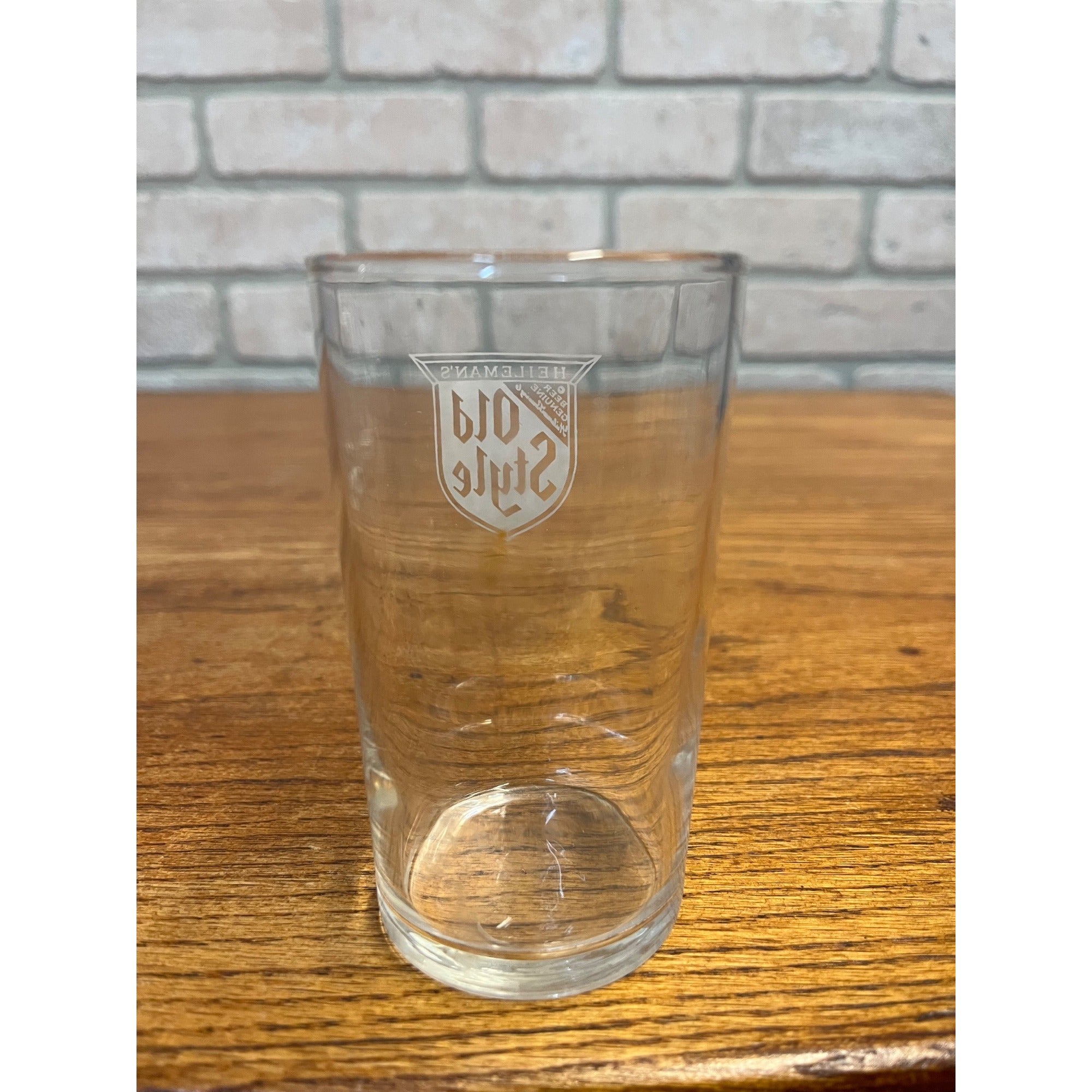 Vintage Heileman's Old Style Beer Shell Glass 4.25” Barware Wisconsin