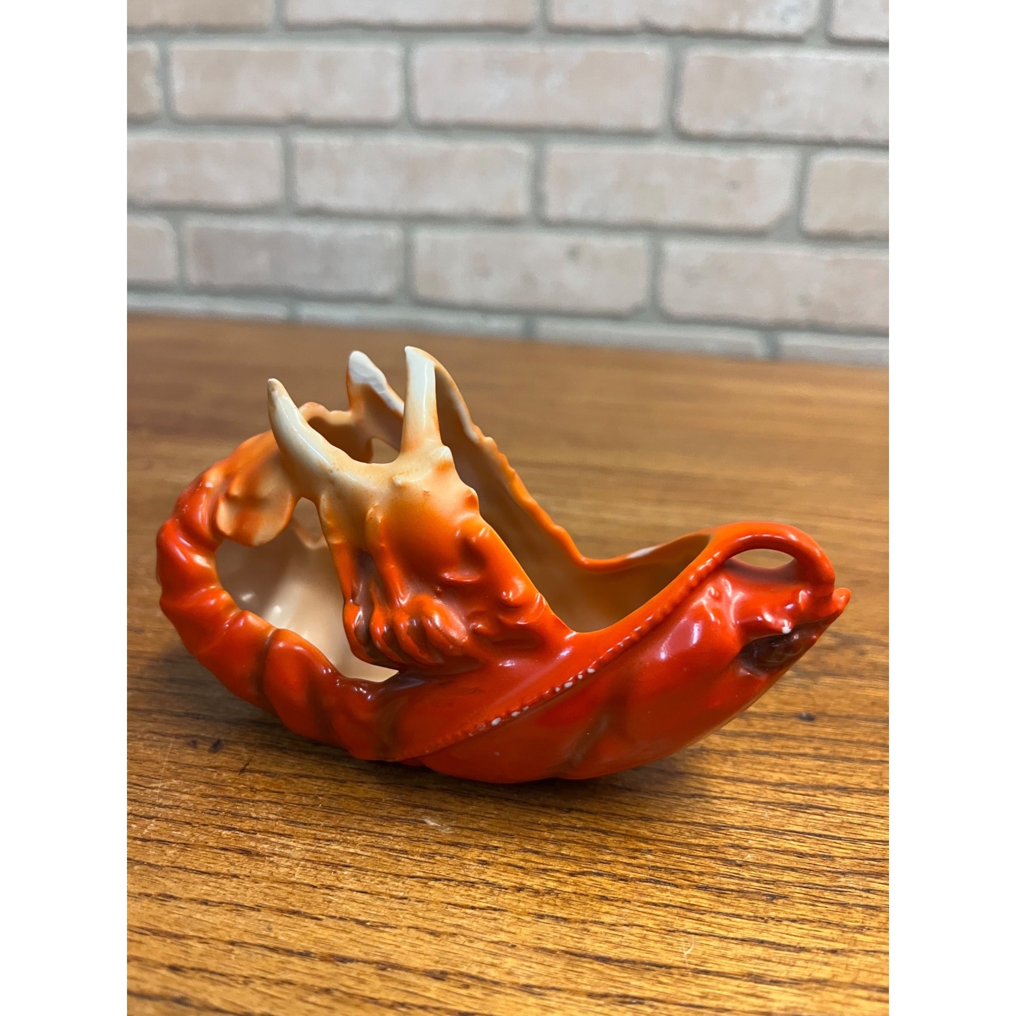 Vintage Royal Bayreuth Lobster Candy / Sauce Dish Porcelain Figural Bavaria