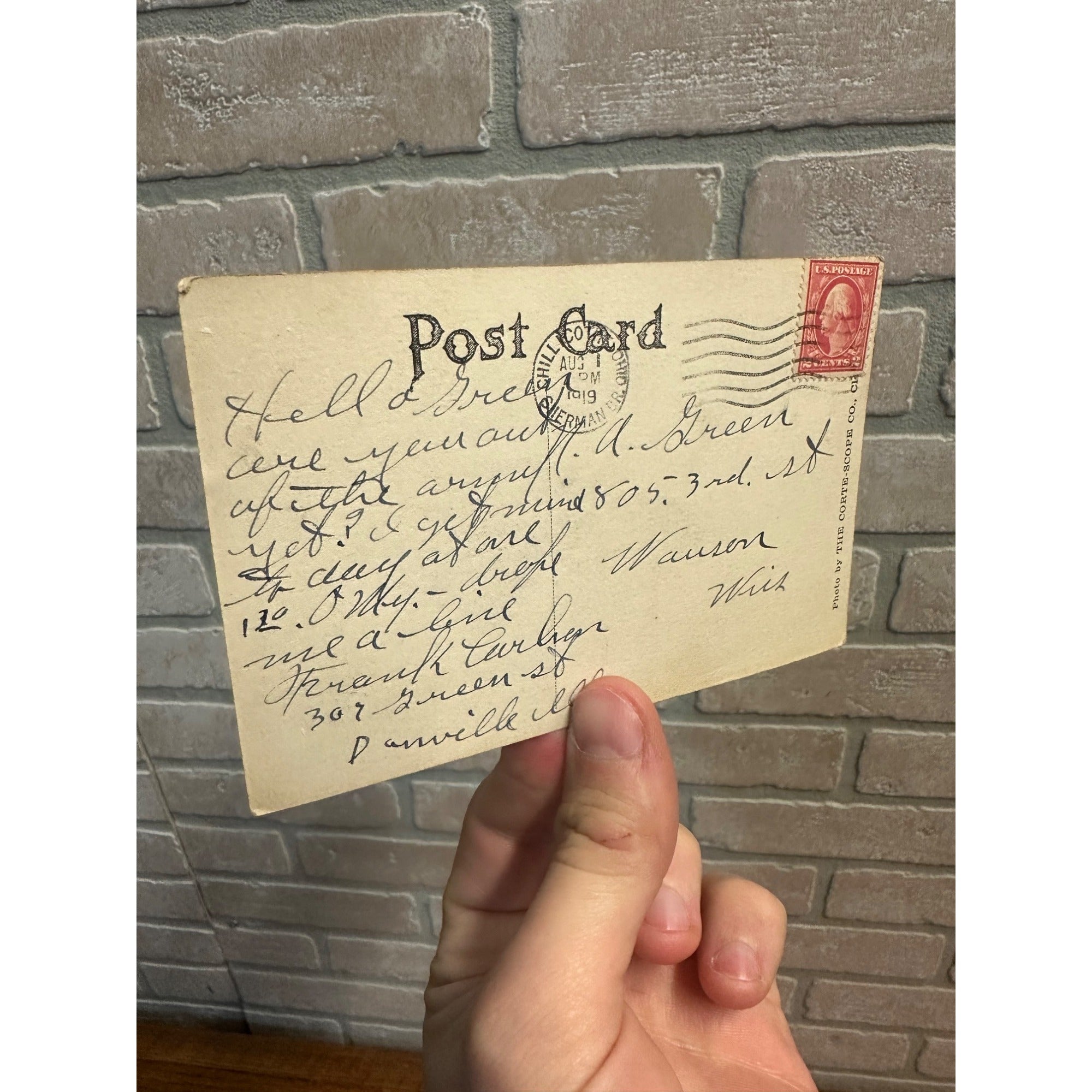 Vintage WW1 WWI US Army Camp Sherman Field Artillery Instruction Postcard Chillicothe OH