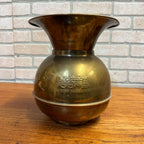 Vintage Union Pacific Railroad Brass Spittoon Embossed Logo Train