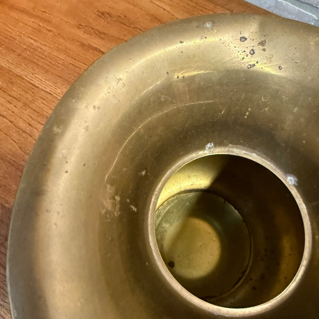 Vintage Union Pacific Railroad Brass Spittoon Embossed Logo Train