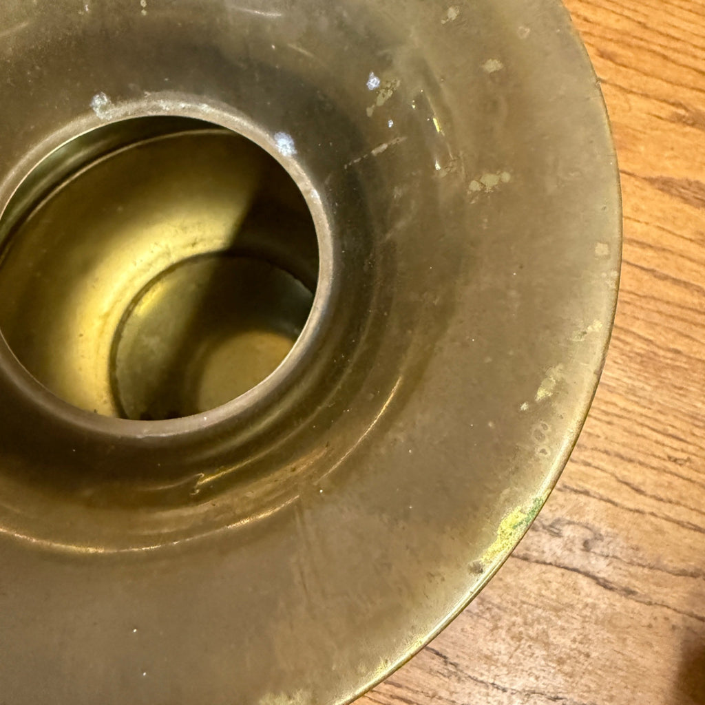 Vintage Union Pacific Railroad Brass Spittoon Embossed Logo Train