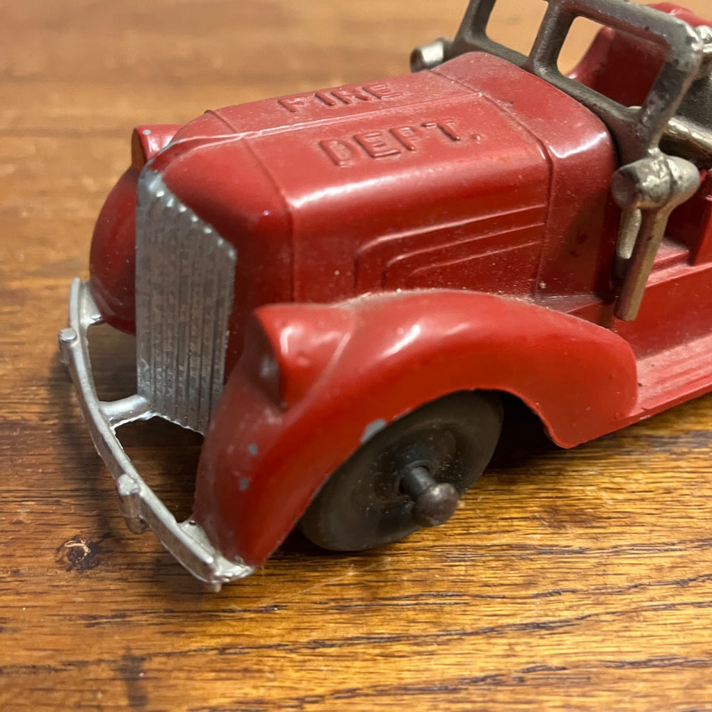 Vintage Hubley Cast Ladder Fire Truck Toy As-IS