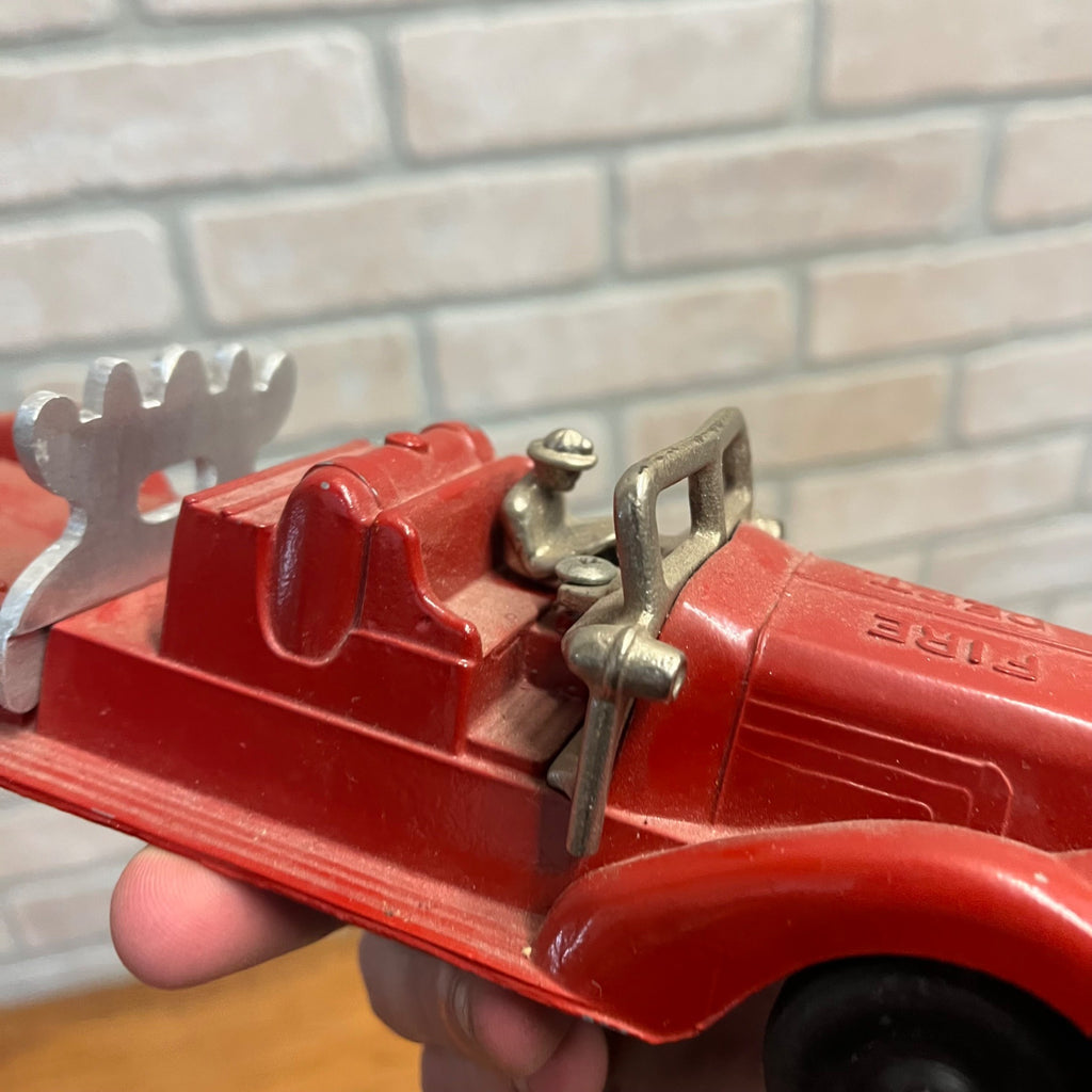 Vintage Hubley Cast Ladder Fire Truck Toy As-IS
