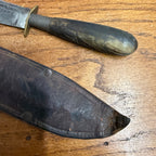 Vintage Alberto Larios Fixed Blade Knife & Sheath Sayula Mexican Fighting Knife