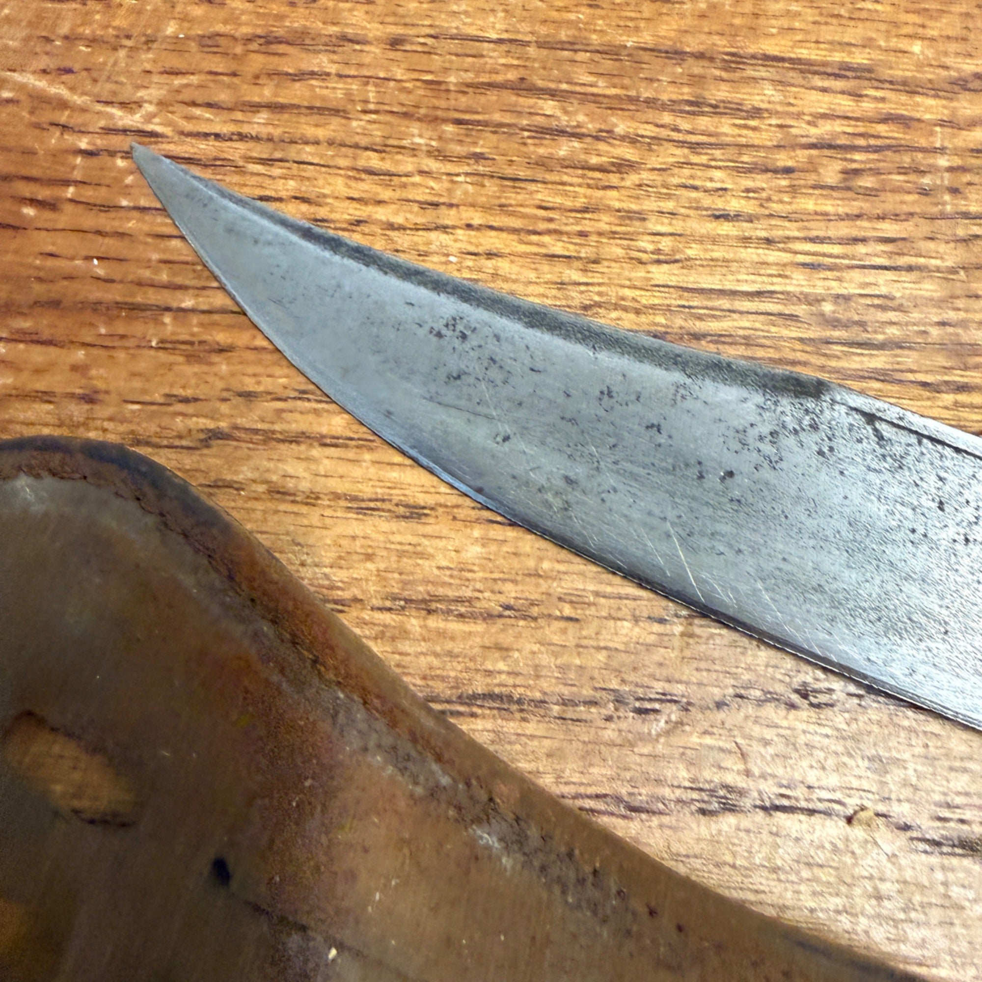 Vintage Alberto Larios Fixed Blade Knife & Sheath Sayula Mexican Fighting Knife