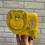 MCM Yellow Lion Coin Bank Vintage