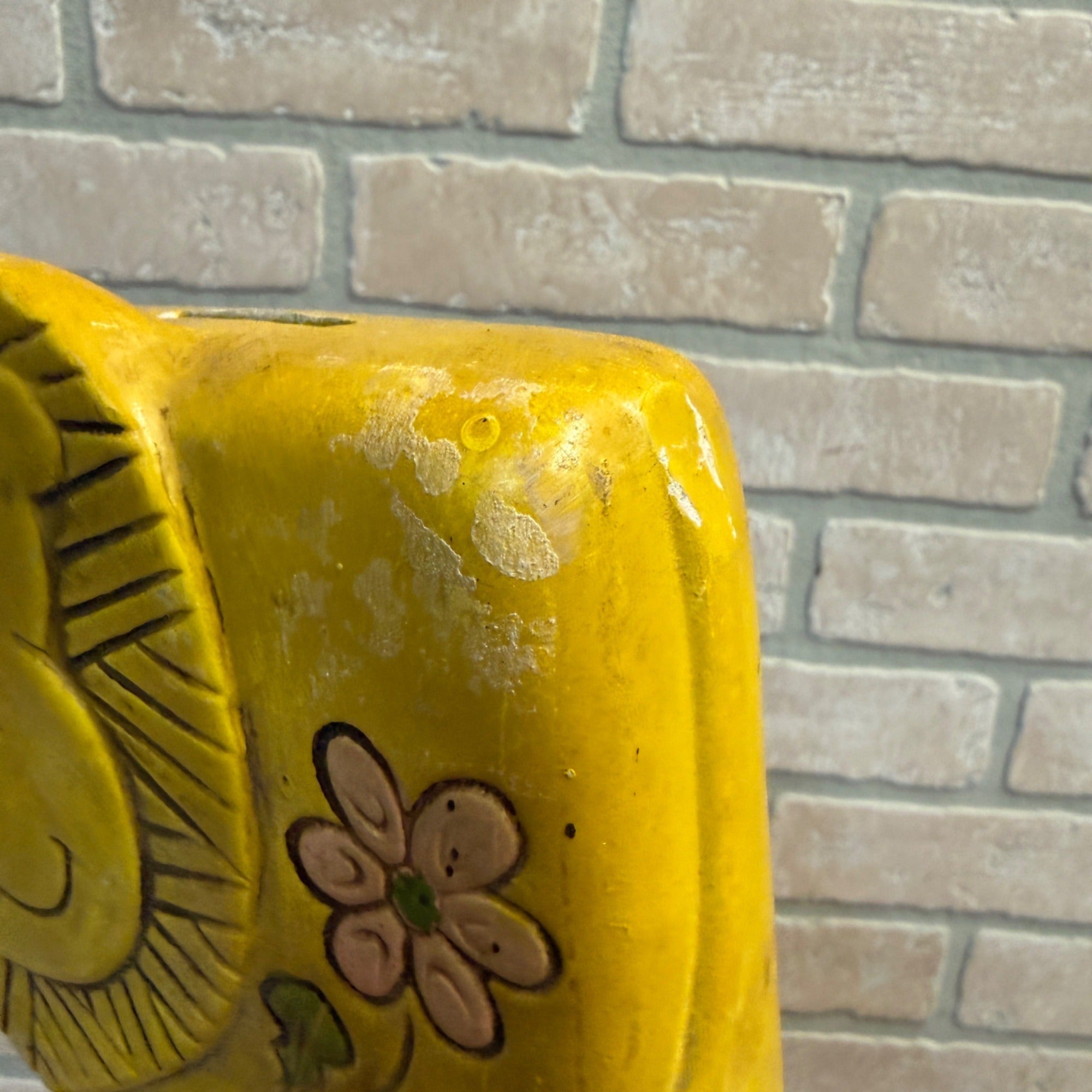 MCM Yellow Lion Coin Bank Vintage