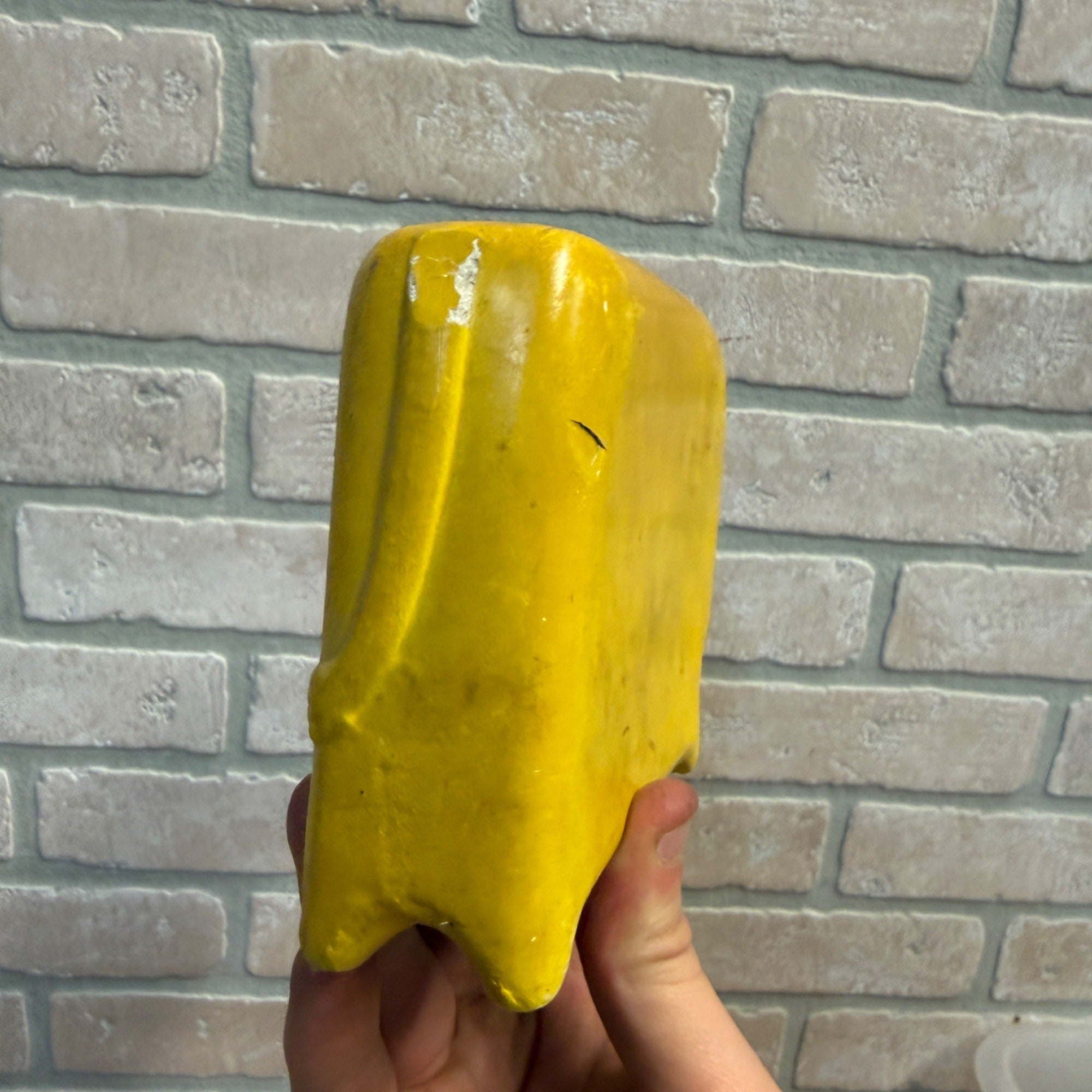 MCM Yellow Lion Coin Bank Vintage