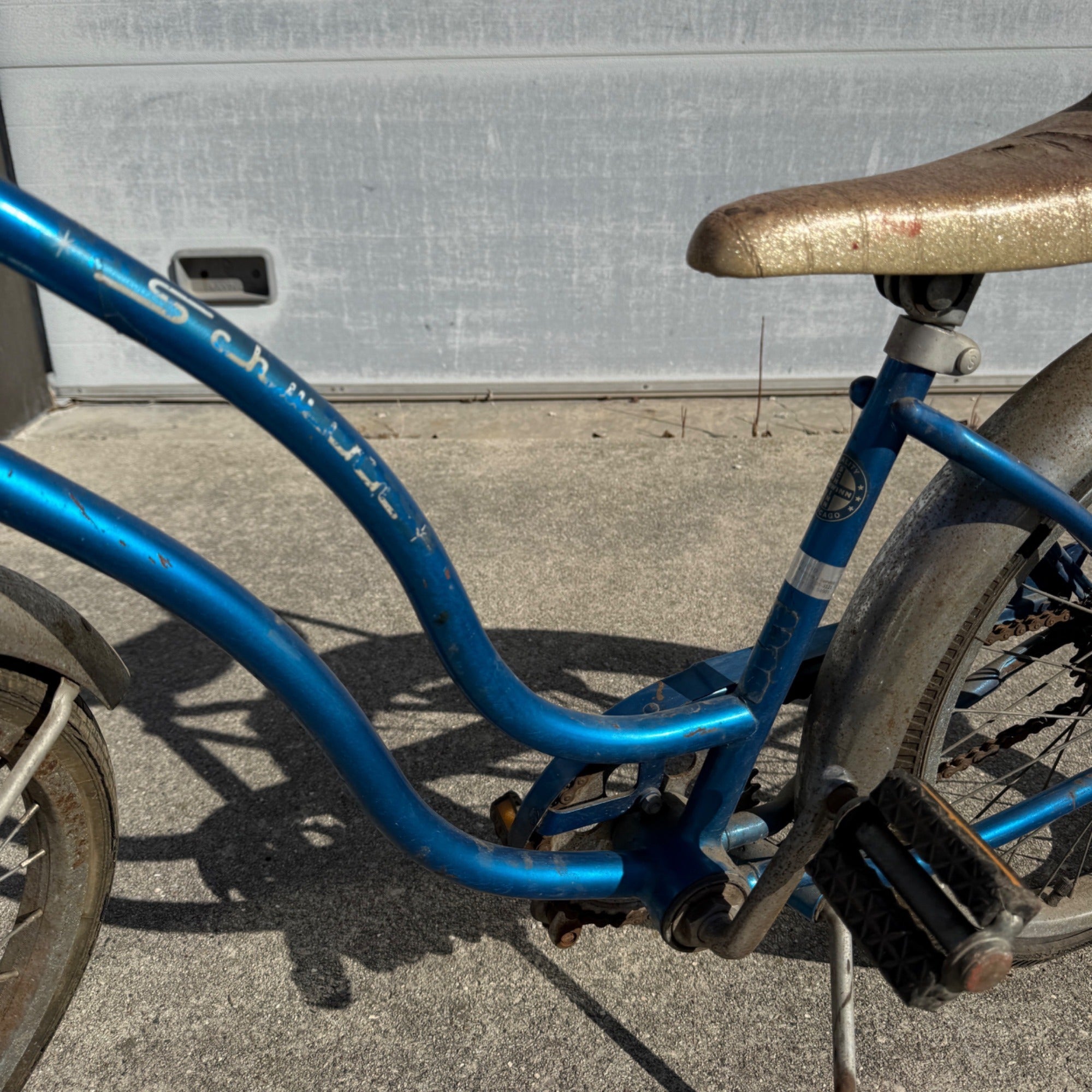 Vintage 1980s Schwinn Lil Chik Stingray Muscle Bike Banana Seat Blue