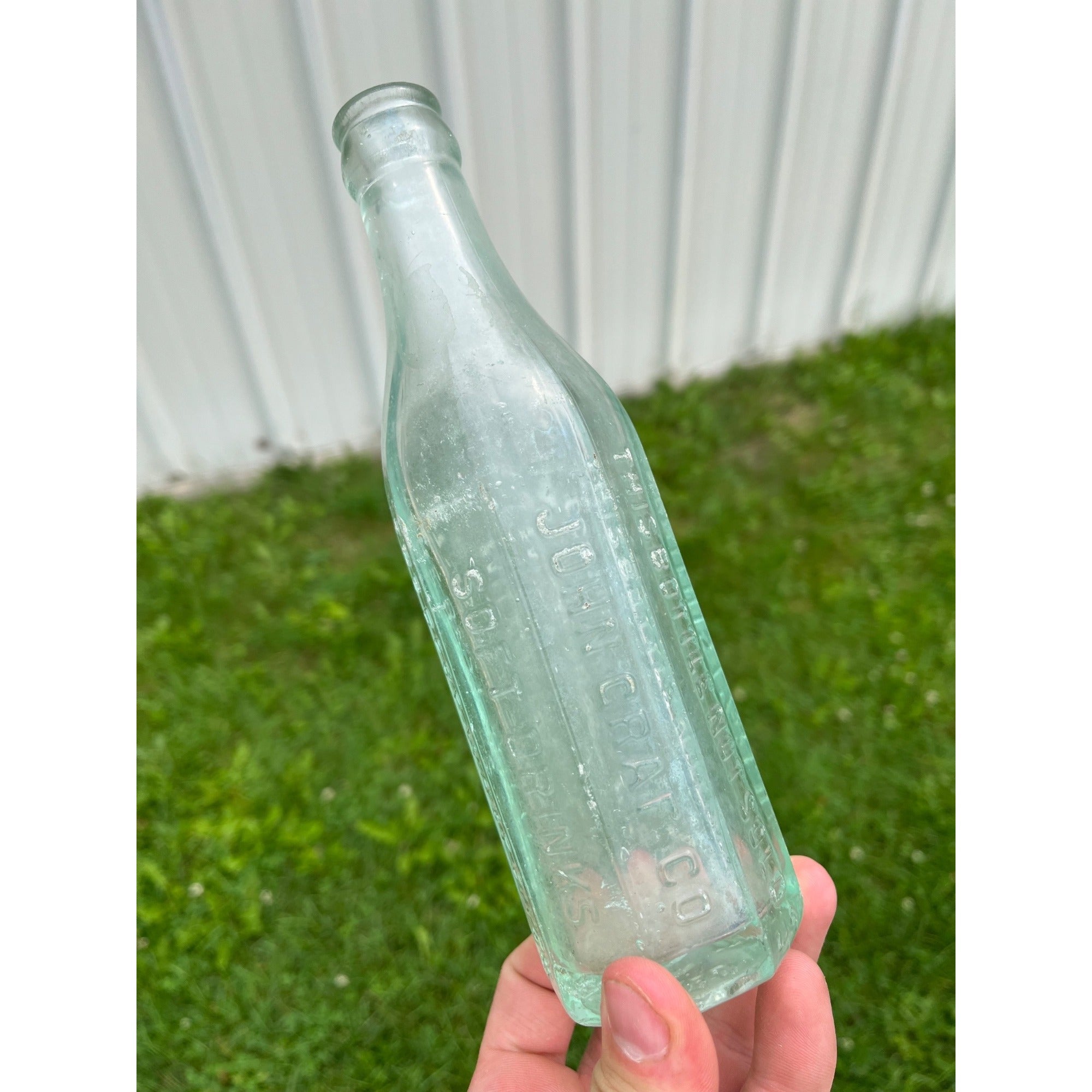 Vintage John Graf Co. Soda Bottle 7.5 Ounce Milwaukee, WI Octagonal