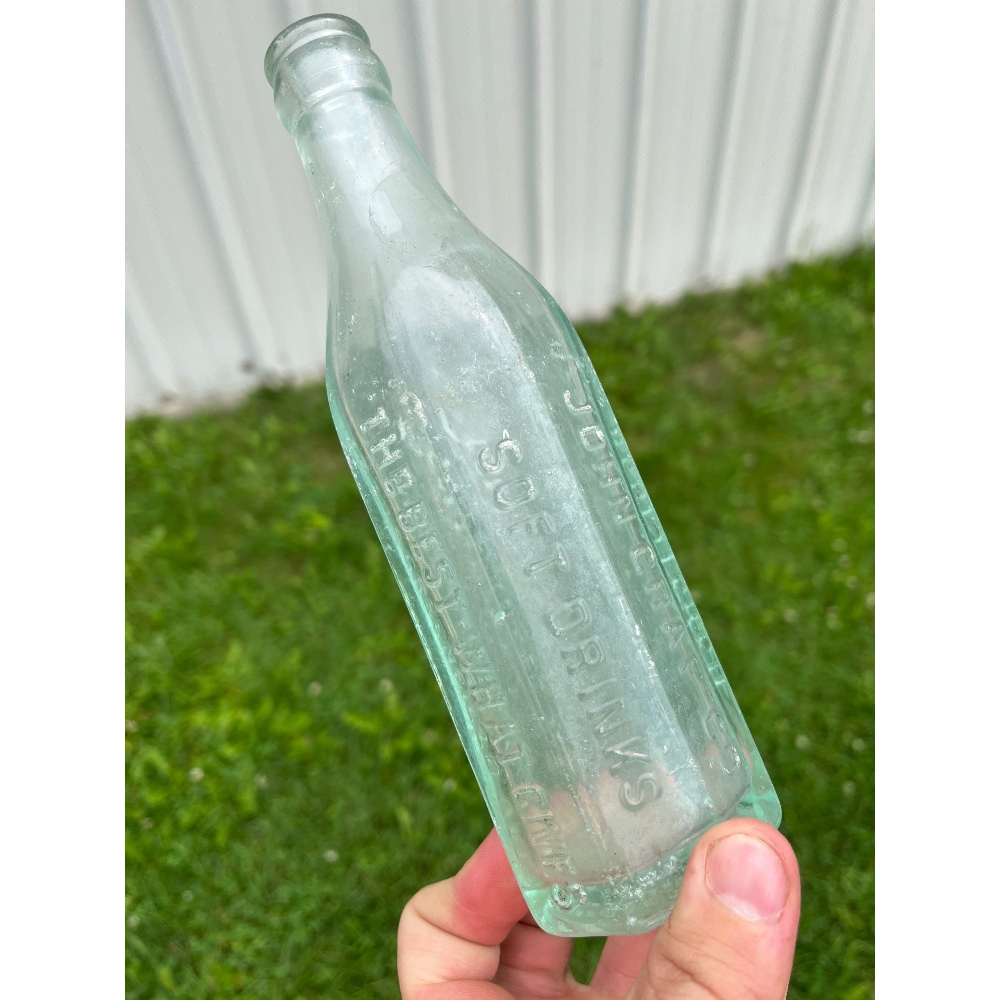 Vintage John Graf Co. Soda Bottle 7.5 Ounce Milwaukee, WI Octagonal