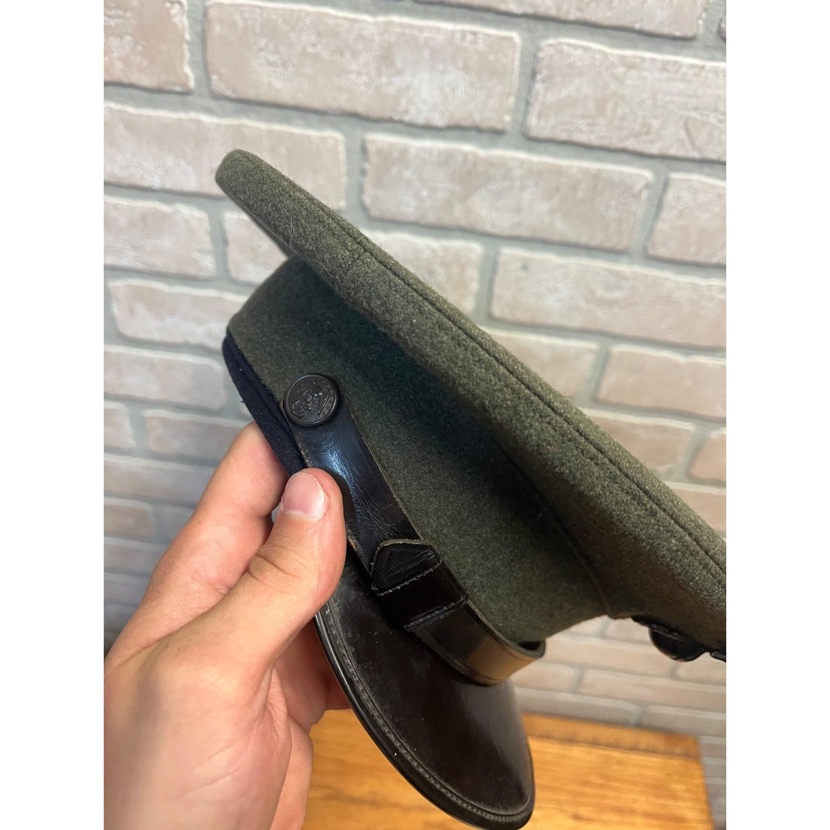 1955 USMC Marine Corps Enlisted Green Service Visor Cap Hat EGA Size 6 3/4