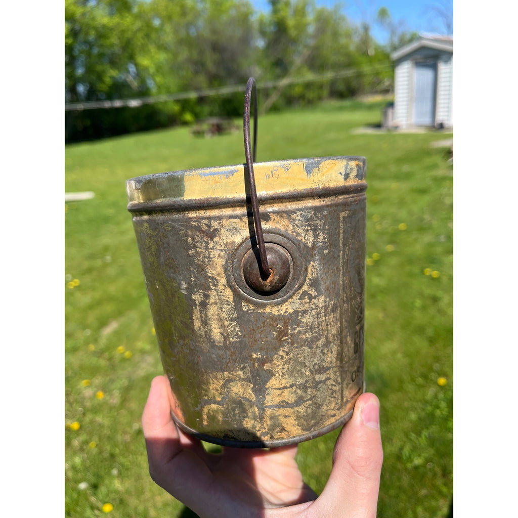 Vintage 1920s G.W. Marshall Oshkosh Wisconsin Wis WI Lard Bucket Tin Pail Advertising