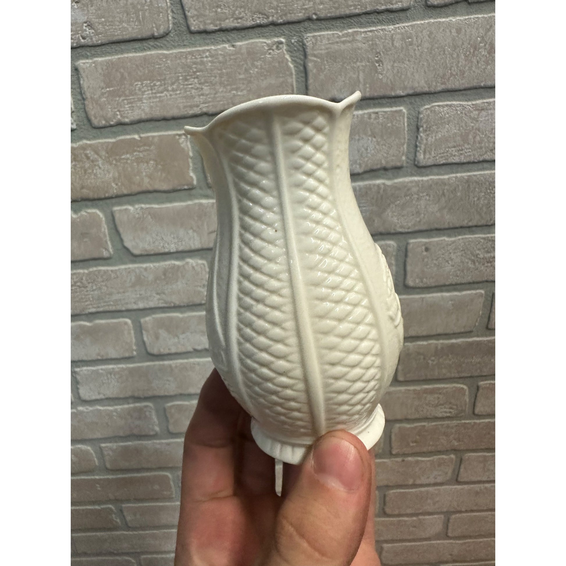 Belleek Pottery Galway Heritage Centre Vase - Claddagh & Sailboat VASE Souvenir
