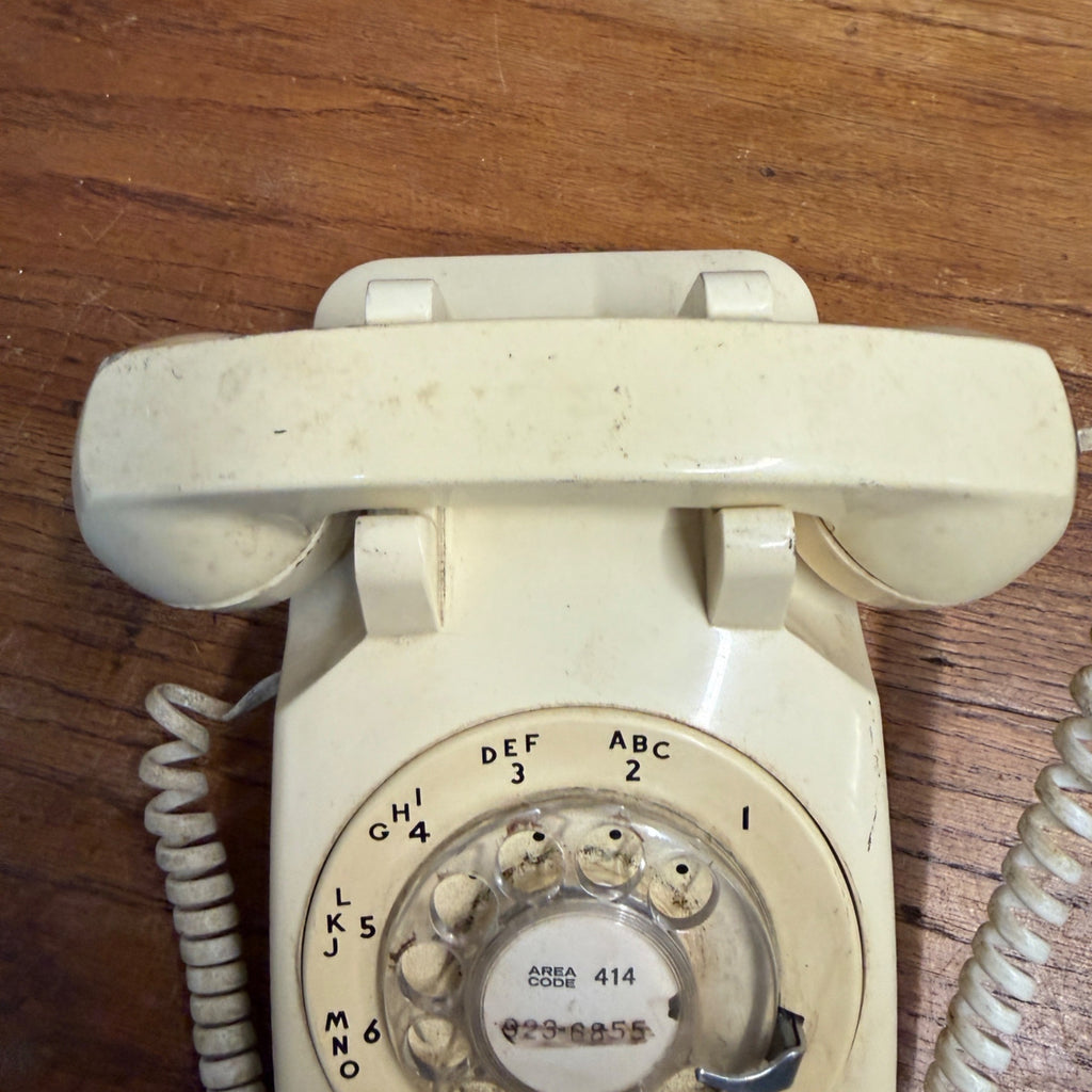 Vintage White Western Electric Rotary Phone Telephone Handset Untested