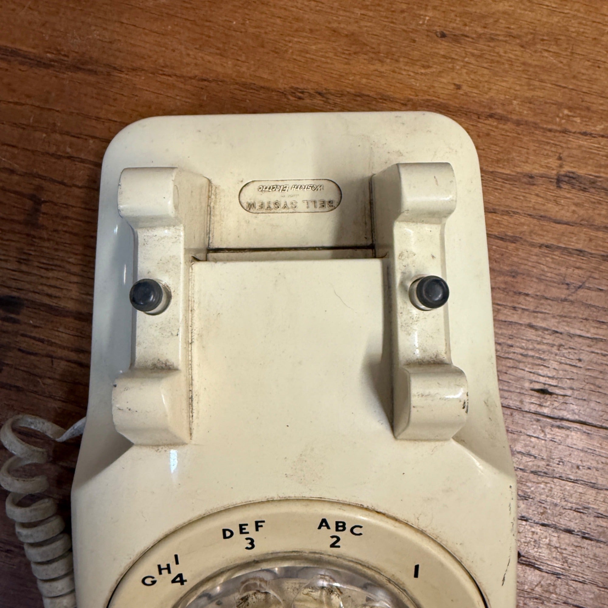 Vintage White Western Electric Rotary Phone Telephone Handset Untested