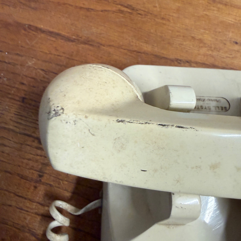 Vintage White Western Electric Rotary Phone Telephone Handset Untested