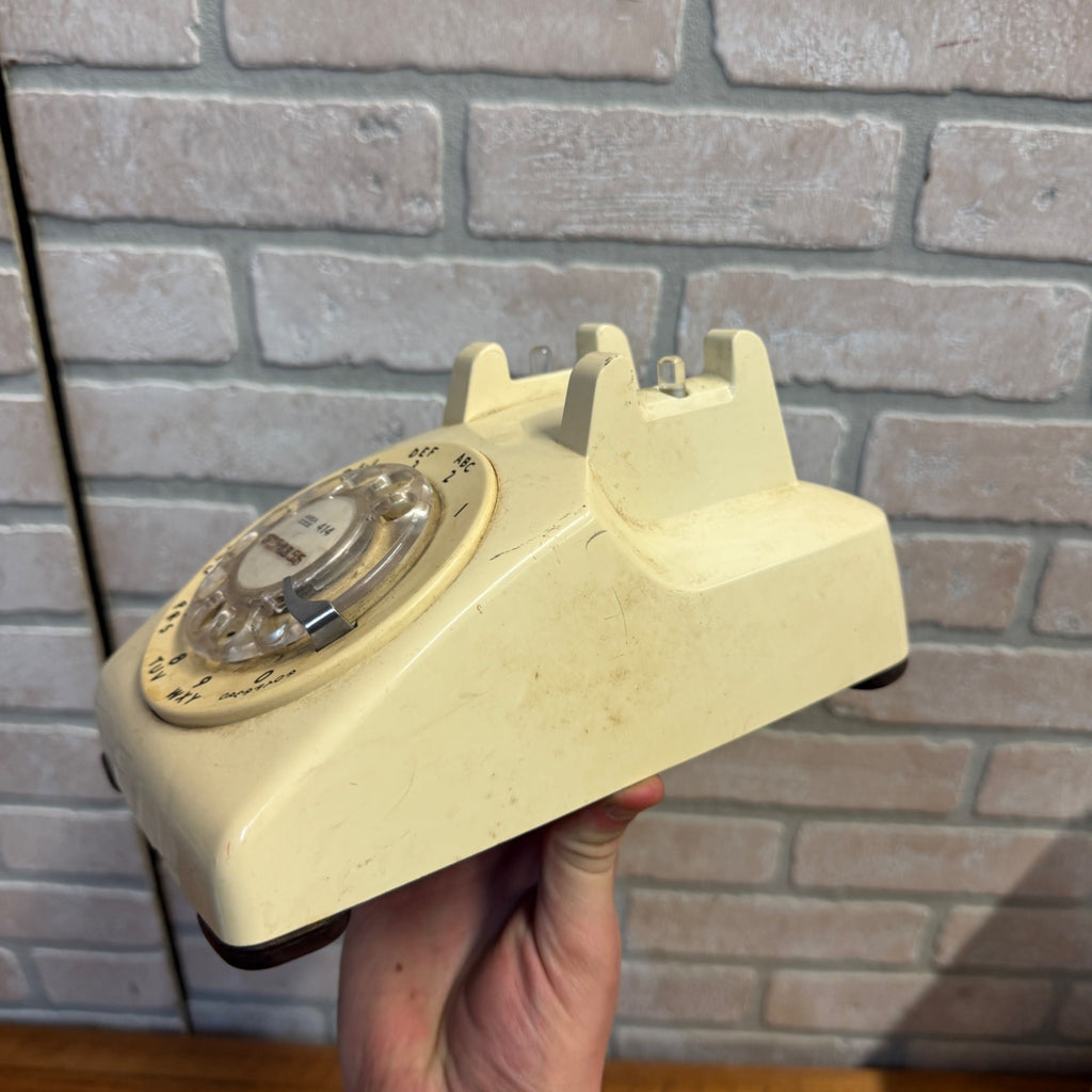 Vintage White Western Electric Rotary Phone Telephone Handset Untested